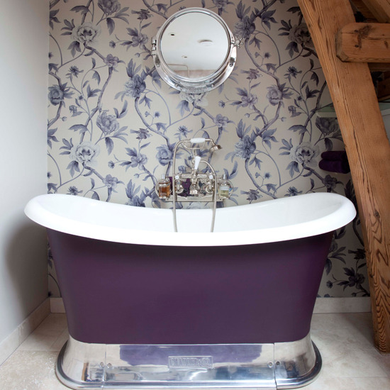 Purple bathtub
